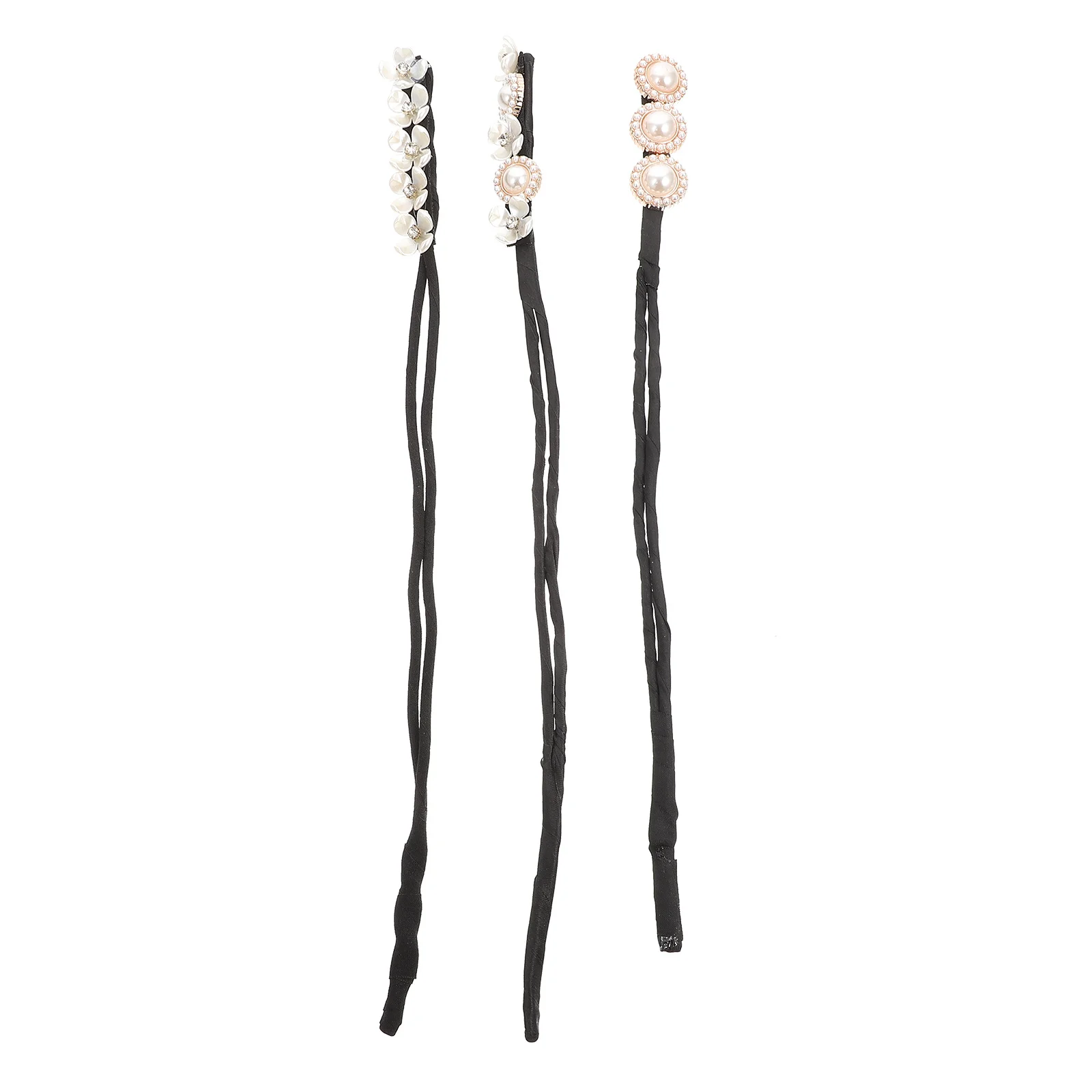 

3pcs Pearl Hair Bun Maker Donut Shaper Curler For Women Girls Hair Styling Accessories Daily Wear Beach Party Dance Club Sports