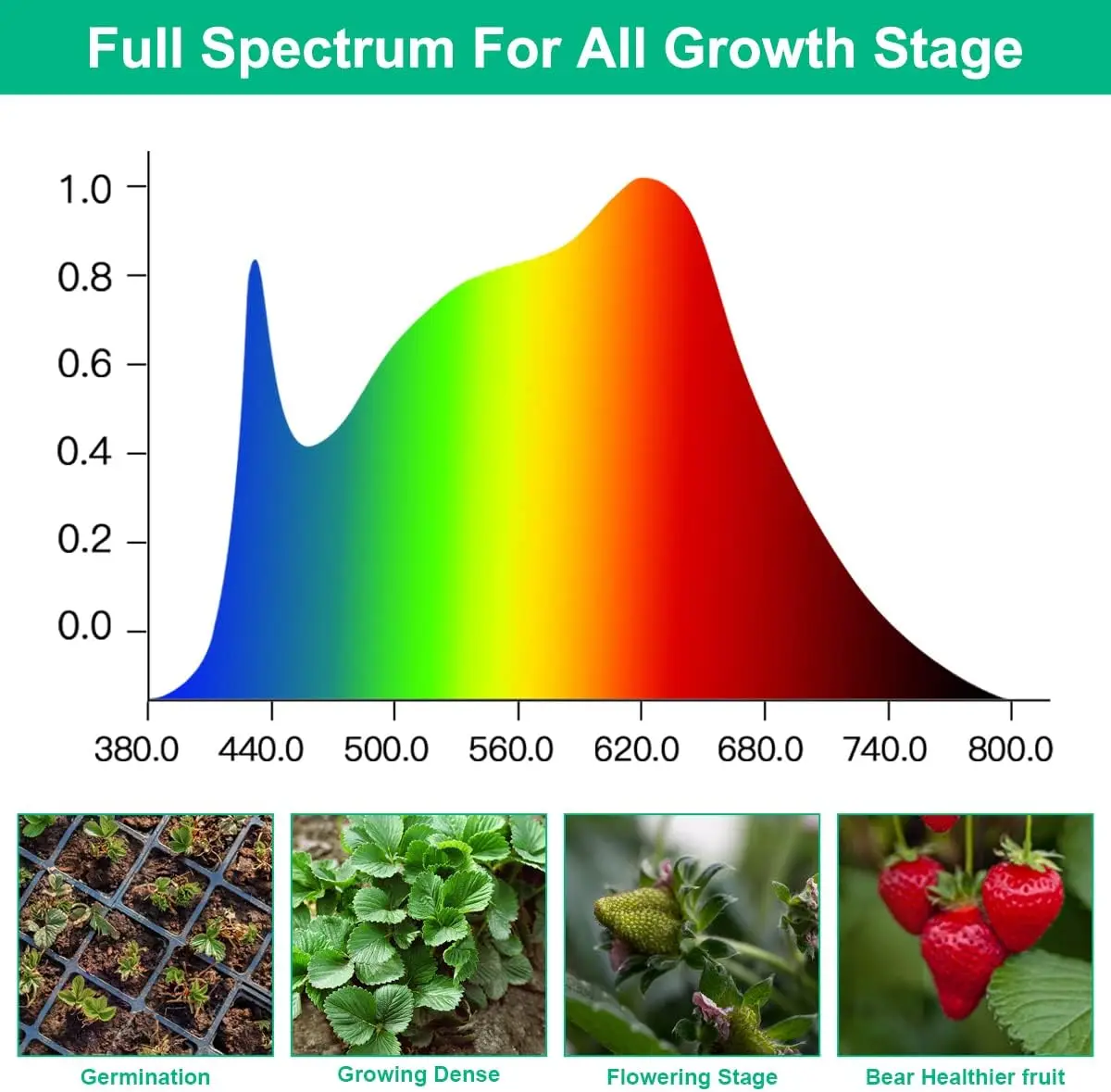LED Grow Plant Lamp Full Spectrum Tube Bulb AC85-265V Growth Lights Hydroponics Growing System Aquarium Plants Seed Terrarium
