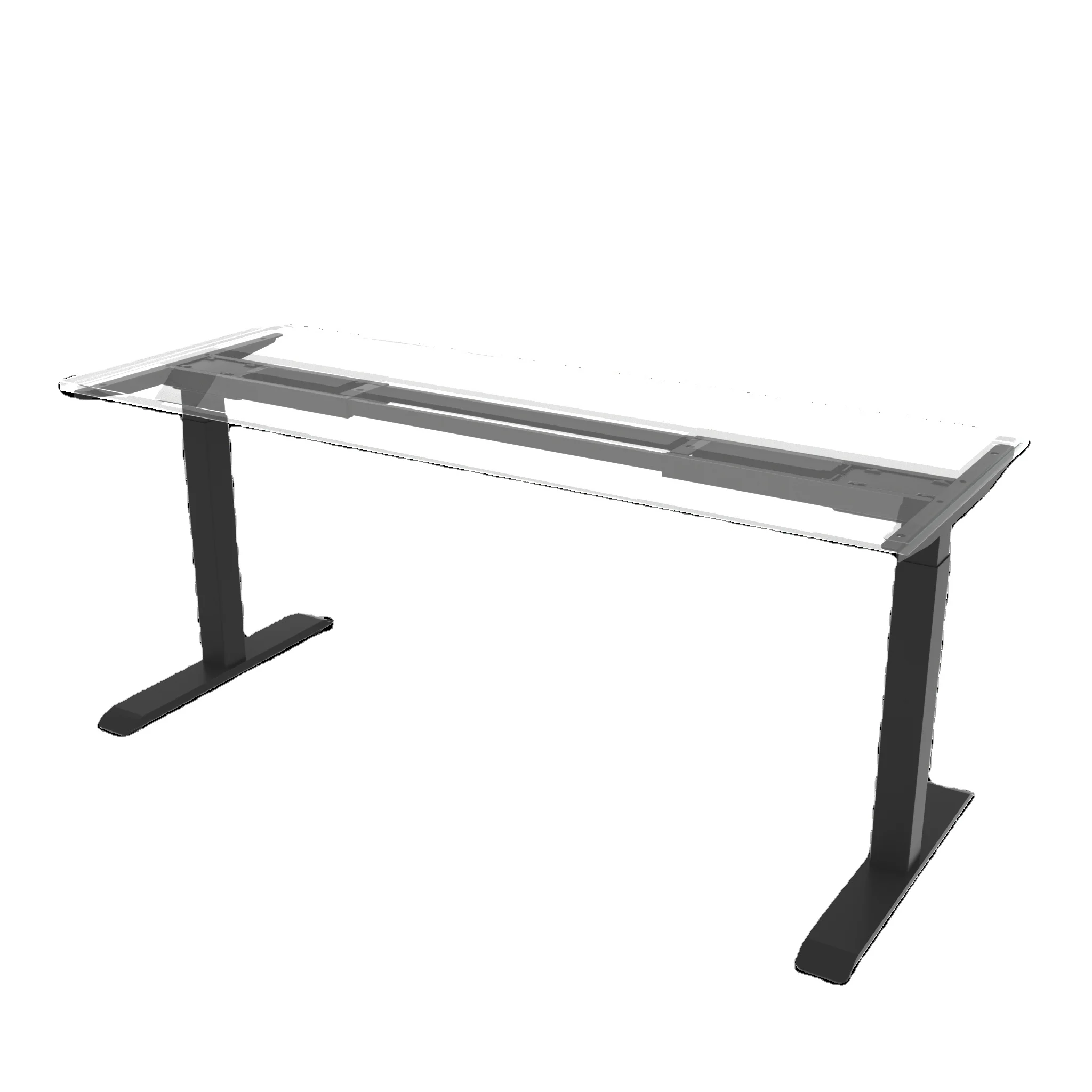 &c Modern Home Office Executive Furniture Adjustable Iron Computer Lifting Writing Desk Dual Motor Dining School