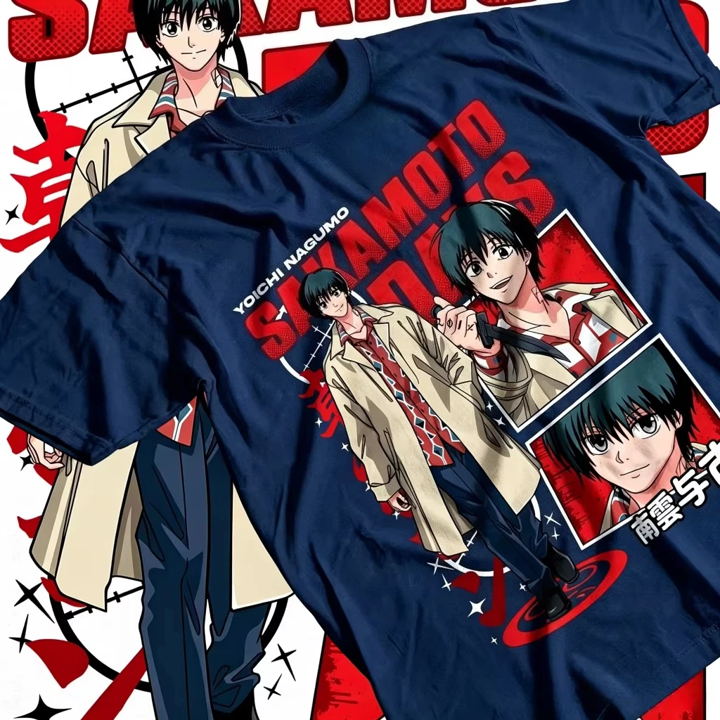 SAKAMOTO DAYS T-shirt Streetwear Trendy Cotton Oversized Unisex Fashion Vintage Hip Hop Print T-shirts high quality Couples soft
