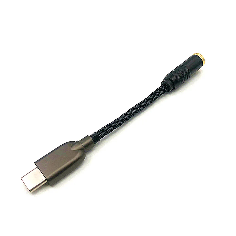 RealTek ALC5686 USB Type C Headphone Amp with 2.5/3.5/4.4mm Output 32bit/384kHz For Android Windows10 Audio Decoding DAC Cable