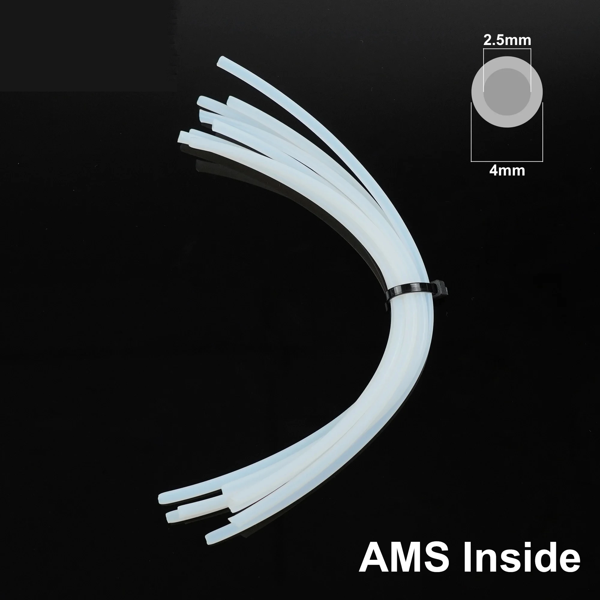 2,5 mm ID x 4 mm AD PTFE-Röhre, passend für Direct Drive Extruder 3D-Drucker für Bambu Lab A1/A1 mini/P1P/P1S/X1C, Creality K1 Ender 3 V3