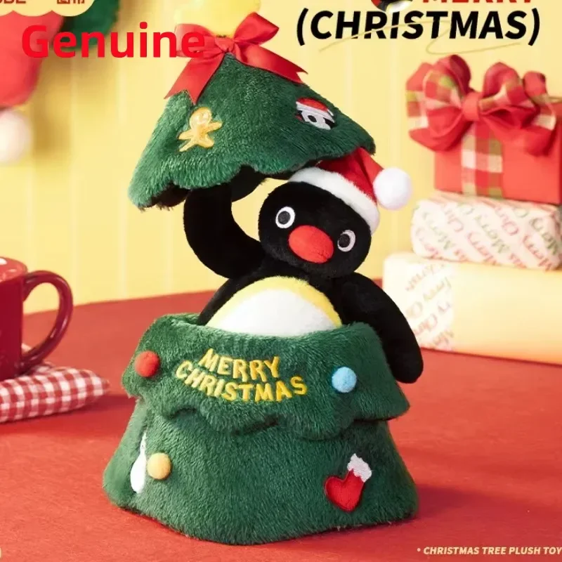 

Новые плюшевые игрушки Pingu, Рождественская елка, плюшевая кукла, Рождественский венок Pingu, мягкая кукла, аксессуары в виде пингвина, модель украшения дома