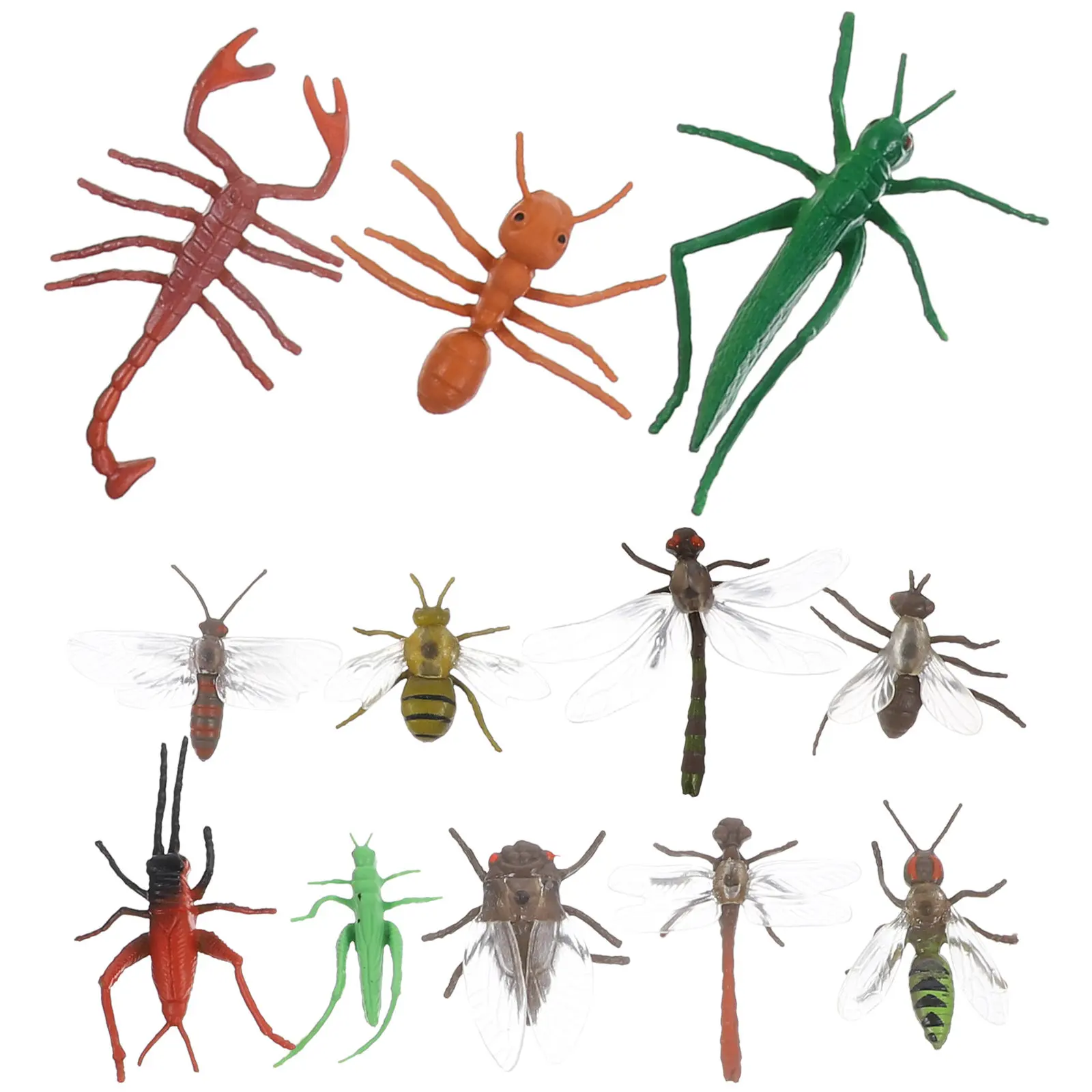 

12 Pcs Insect Theme Party Decoration Mechanical Figurine Halloween Bugs Fake Toys Models