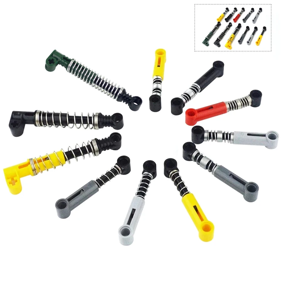 

Technical MOC Parts Building Blocks soft hard Spring Self-Locking Bricks Shock Absorber Accessories spring 18404 76138 76537