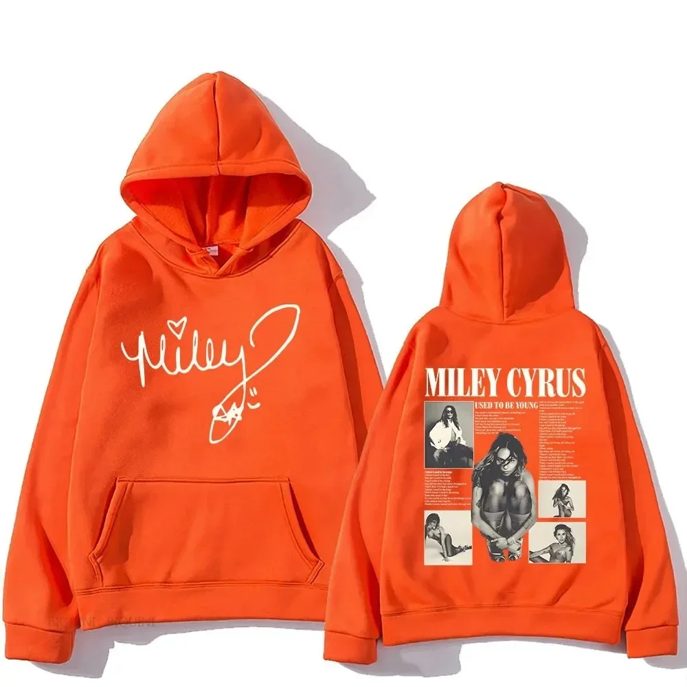 Long Sleeve Casual Hooded Sweatshirts Hip Hop Graphic Printing Pullovers with Hooded Sudaderas Mens Singer Miley Cyrus Hoodies