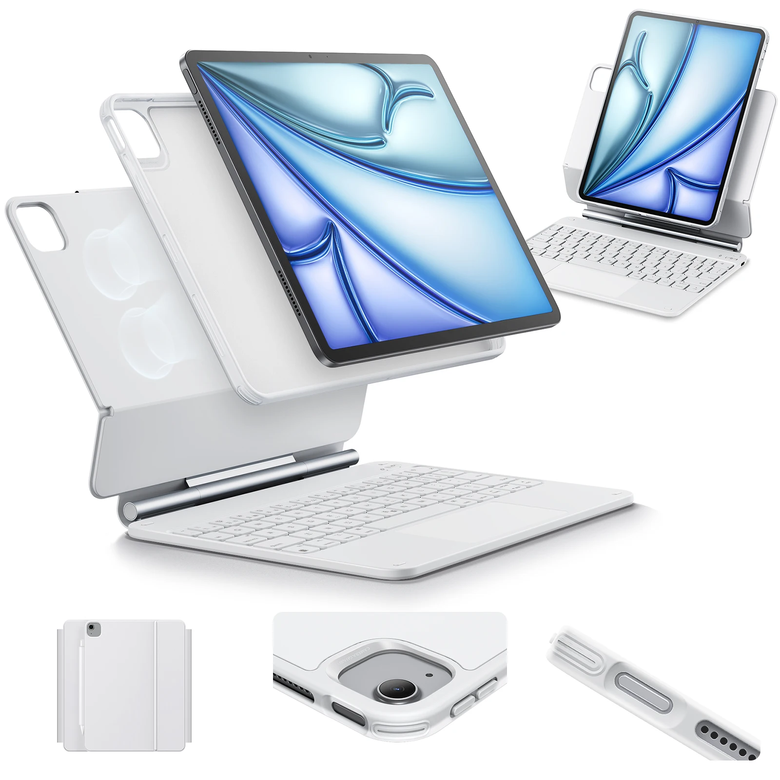 ESR iPad Air 11 ケース キーボード付き M4/M3/M2 (2026/2025/2024