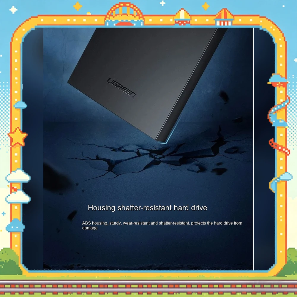 UGREEN 60353 CM237 2.5 Inch SATA HDD Enclosure USB 3.0 5Gbps External Hard Drive Case for SSD HDD