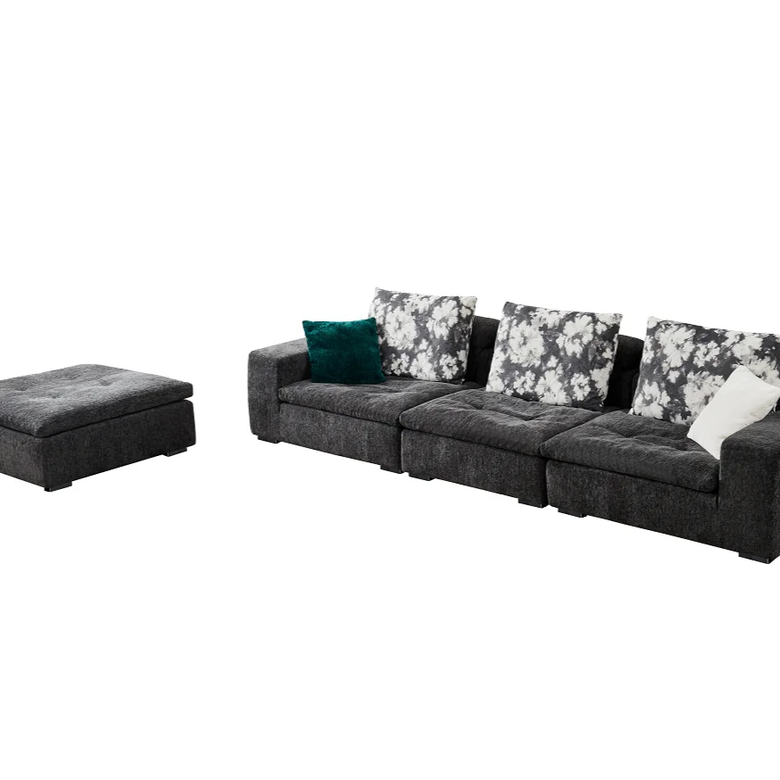 &Customizable Modern Living Room Velvet Upholstered Combo Sofa Set  Foam Padding Sofa Bed Size & Color Available