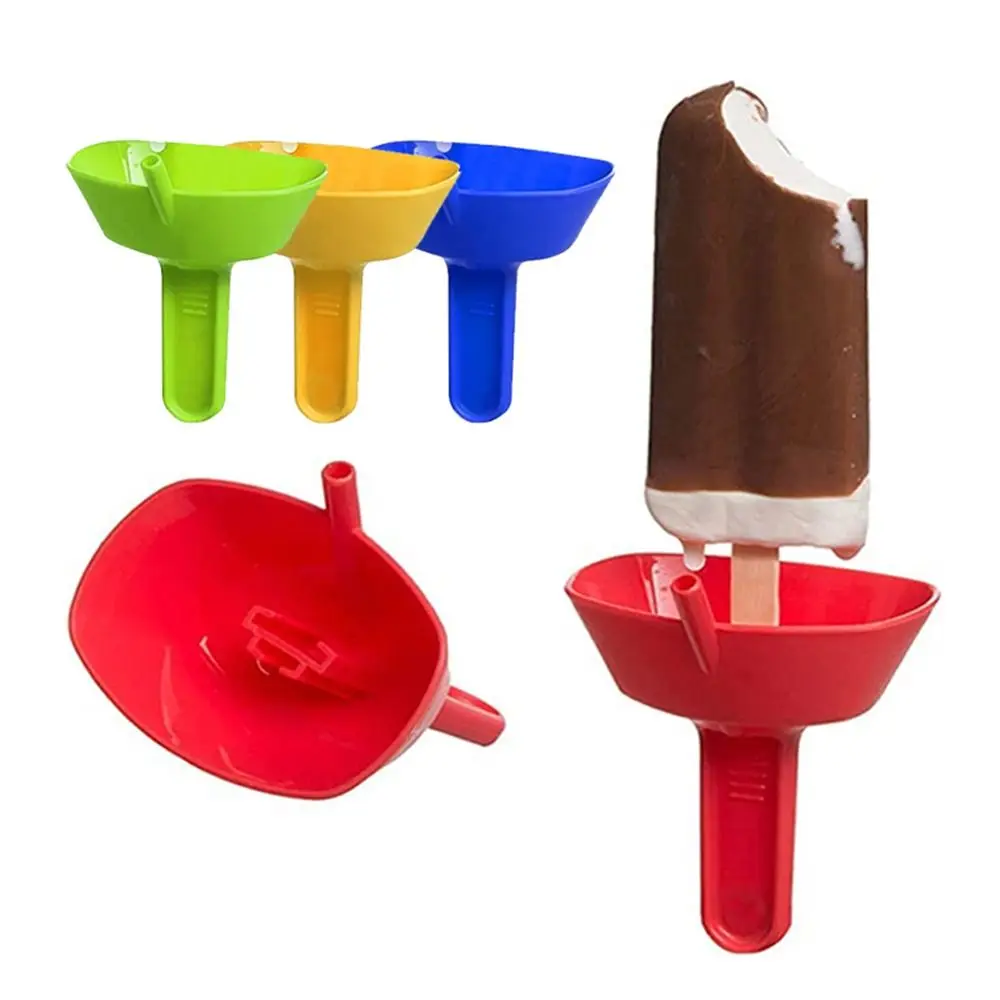 1PC Anti-flow Ice Cream Bracket Portable Drip Proof Popsicle Holder Ice Pop Guard Popsicle Protectors Lightweight Anti-drip Tray
