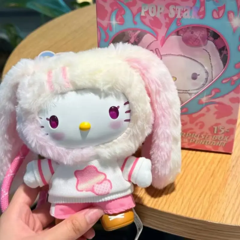 

New Presale Genuine Hellokitty Popstar Series Trendy Blind Box Cute Bag Pendant Decoration Toy Doll Girl Birthday Surprise Gift