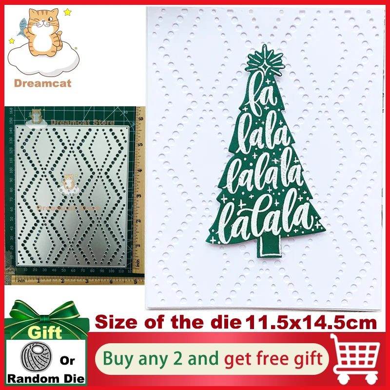 Dreamcat-Placa de cubierta zigzag punteada, troqueles de corte de Metal para álbum de recortes DIY, troquel de corte, tarjeta de papel en relieve, artesanía decorativa, troquelado