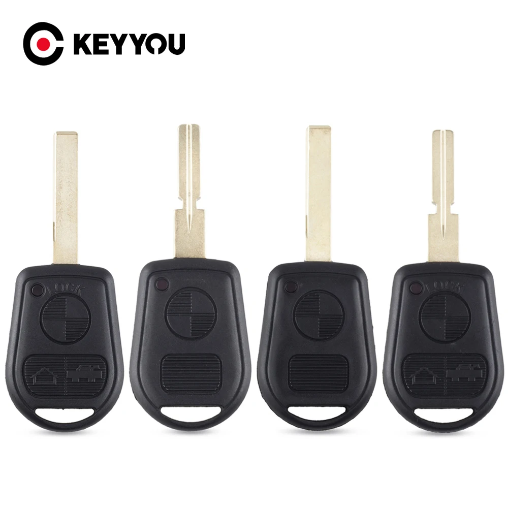 

KEYYOU 3 Button Remote Key Shell Fit For BMW E31 E32 E34 E36 E38 E39 E46 Z3 Z4 Case Fob 3 BTN Uncut Key Fob Case