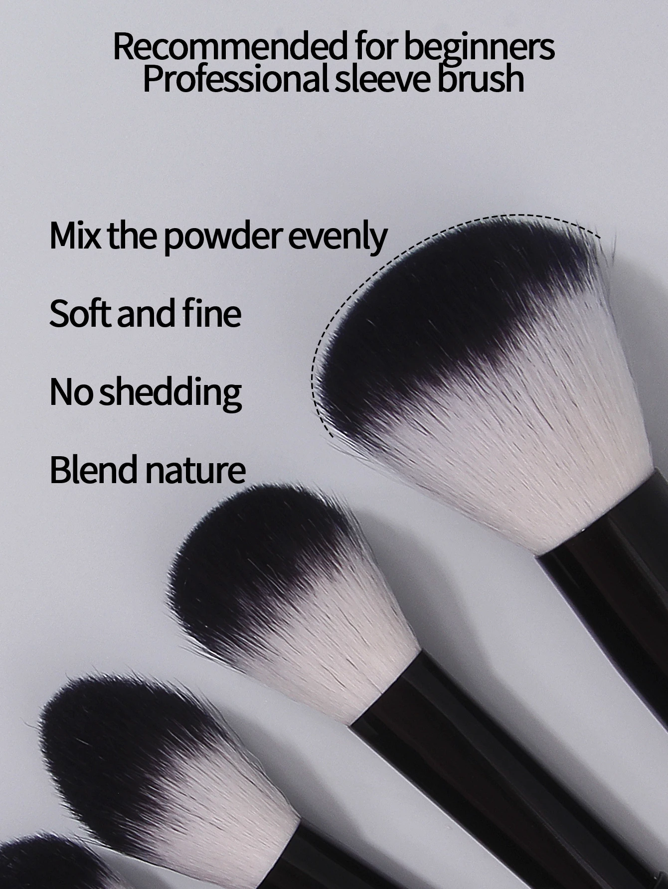 17PCS Makeup brush set: Blush, eyeshadow, concealer brush + Super soft triangular powder puff & water Drop beauty egg