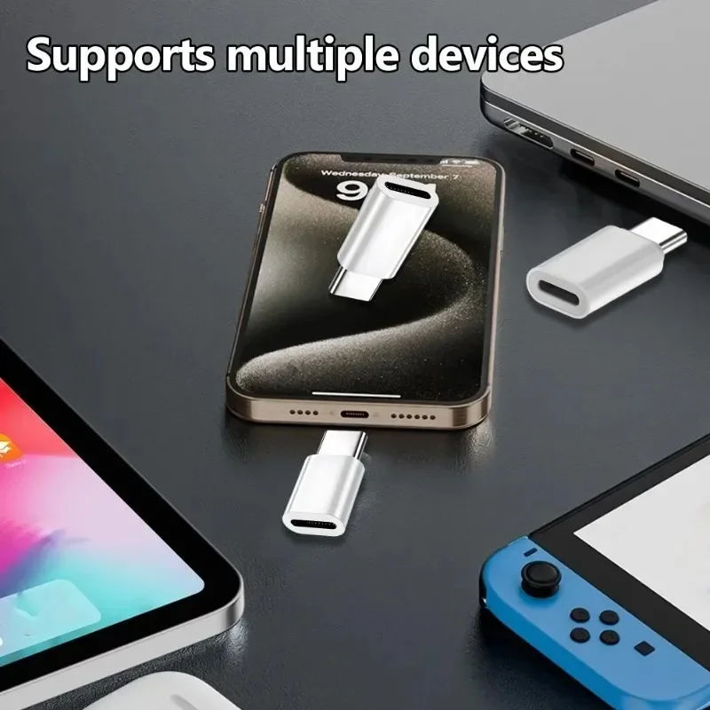 Lighting Female to USB C Male Adapter For iPhone 15 16 17 Series Samsung Z Flip 5 Fast Charging Data Converters IOS to Type C view 5