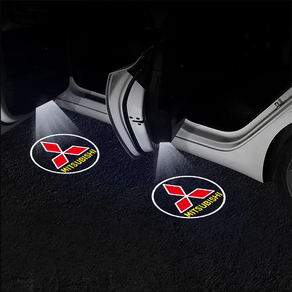 1/2/4pcs Auto LED Porta Benvenuto Luce Proiettore Laser Logo Lampada per MITSUBISHI Ralliart Lancer Competizione Outlander ASX EX LANCER