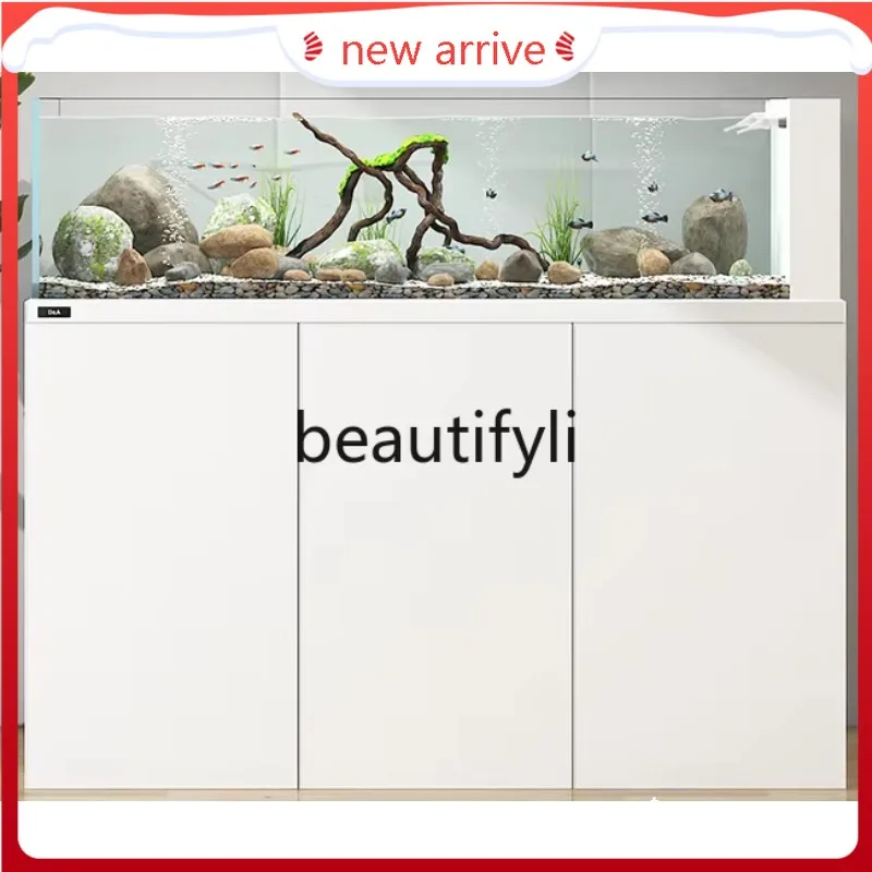 

H A2024 new industrial wind native stream tank bottom filter fish tank full set of landscaping aquatic plants ultra-white