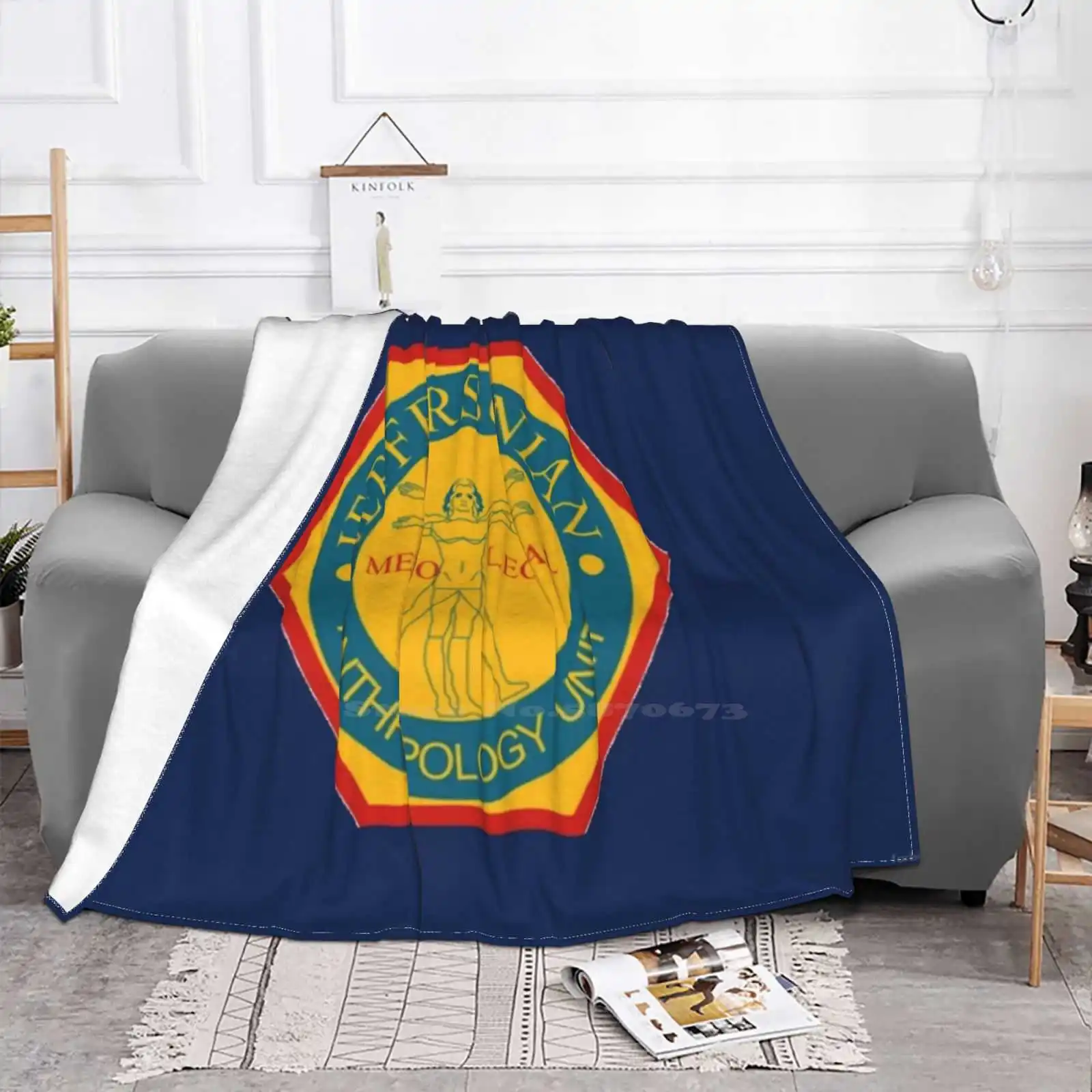 The Jeffersonian Institute For Home Sofa Bed Camping Car Plane Travel Portable Blanket Tv Show Temperance Brennan Seeley Booth