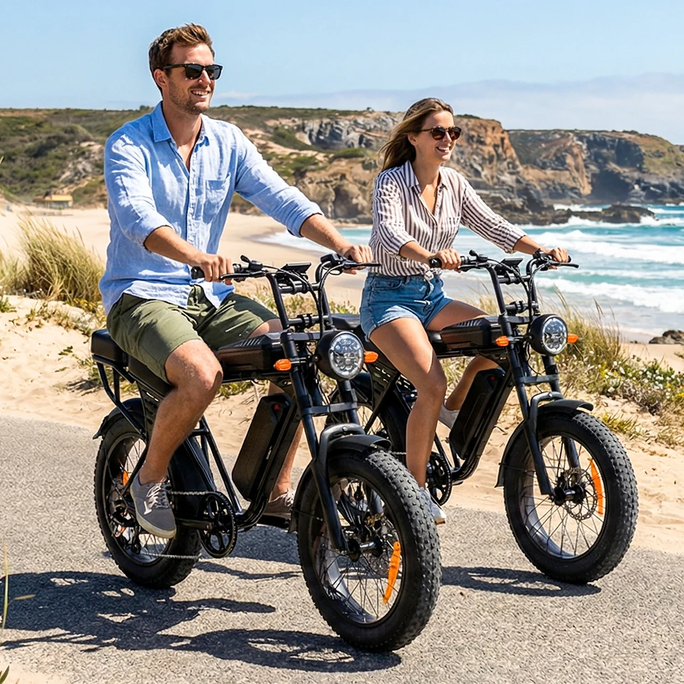 20" Electric Mountain Fat Tire E Bike For Adults, 750W Peak Motor Commuter Ebikes, 48V 15.5AH High Capacity Battery, 37.9 Miles 4Hour Fast Charging, Gears Adults Electric Motorcycles Bicycle image 9