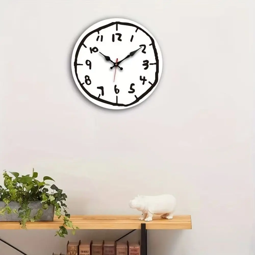 30cm Size Digital Wall Clock Special Design Cartoon Design Silent Wall Clock Minimalist Silent Mechanism Creative Clock