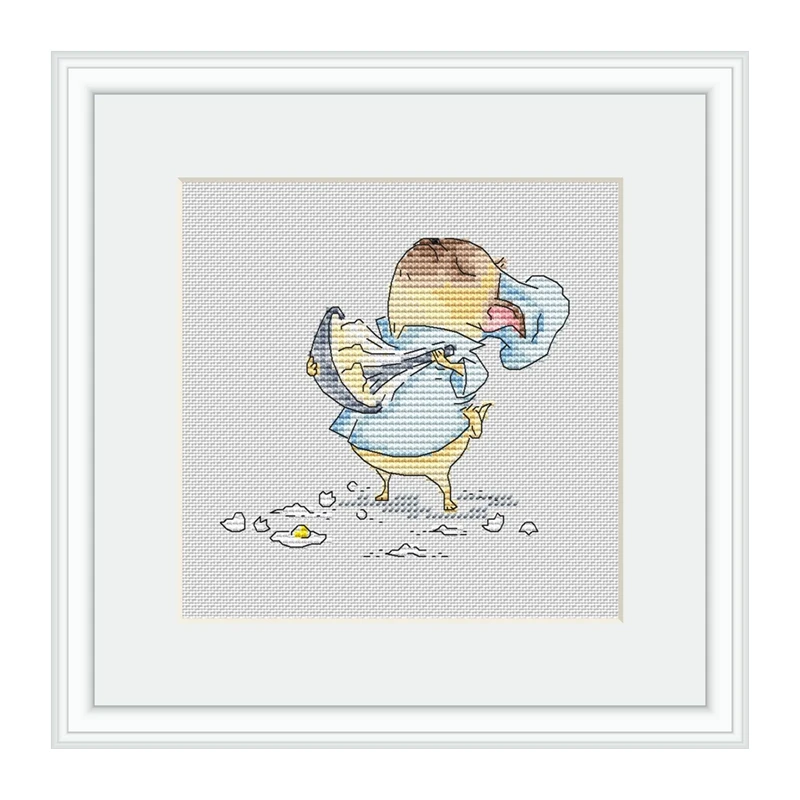 

The cross-stitch kit and the dough maker can choose from 28ct, 18ct, 14ct and 11ct printed fabric hand-embroidery material packs