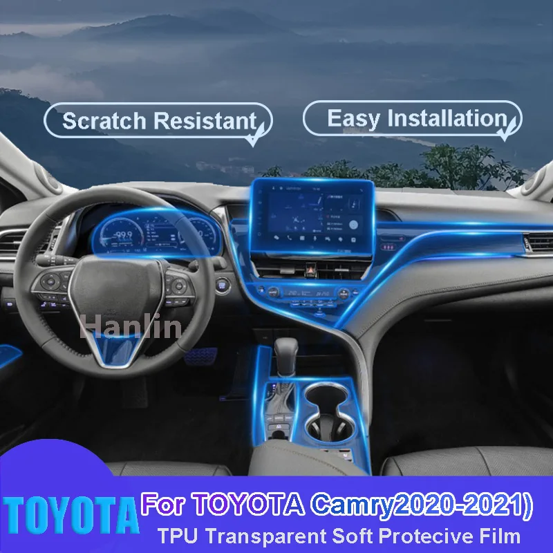 

For TOYOTA Camry(2020-2021) Car Interior Center Console Transparent TPU Protective Anti-scratch Repair Film Car Sticker