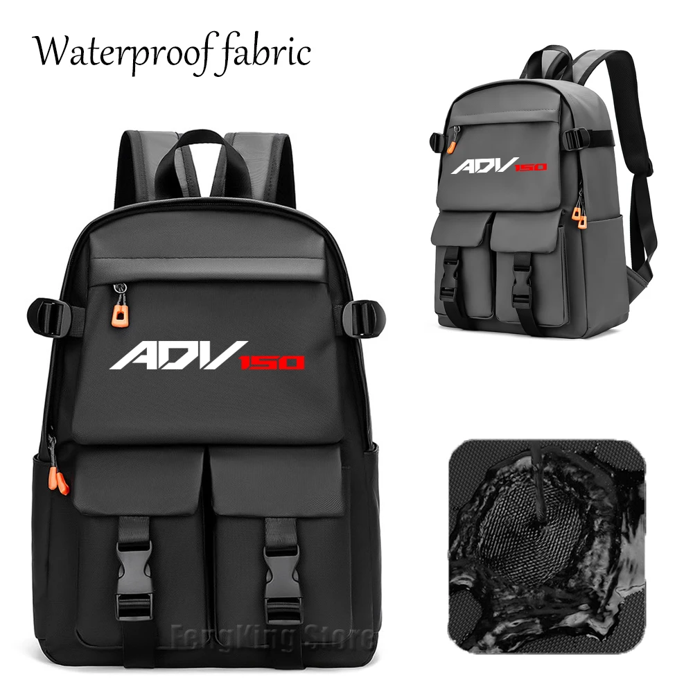 

For Honda ADV 150 ADV350 ADV 350 Waterproof fabric backpack for men's simple casual business travel computer backpack