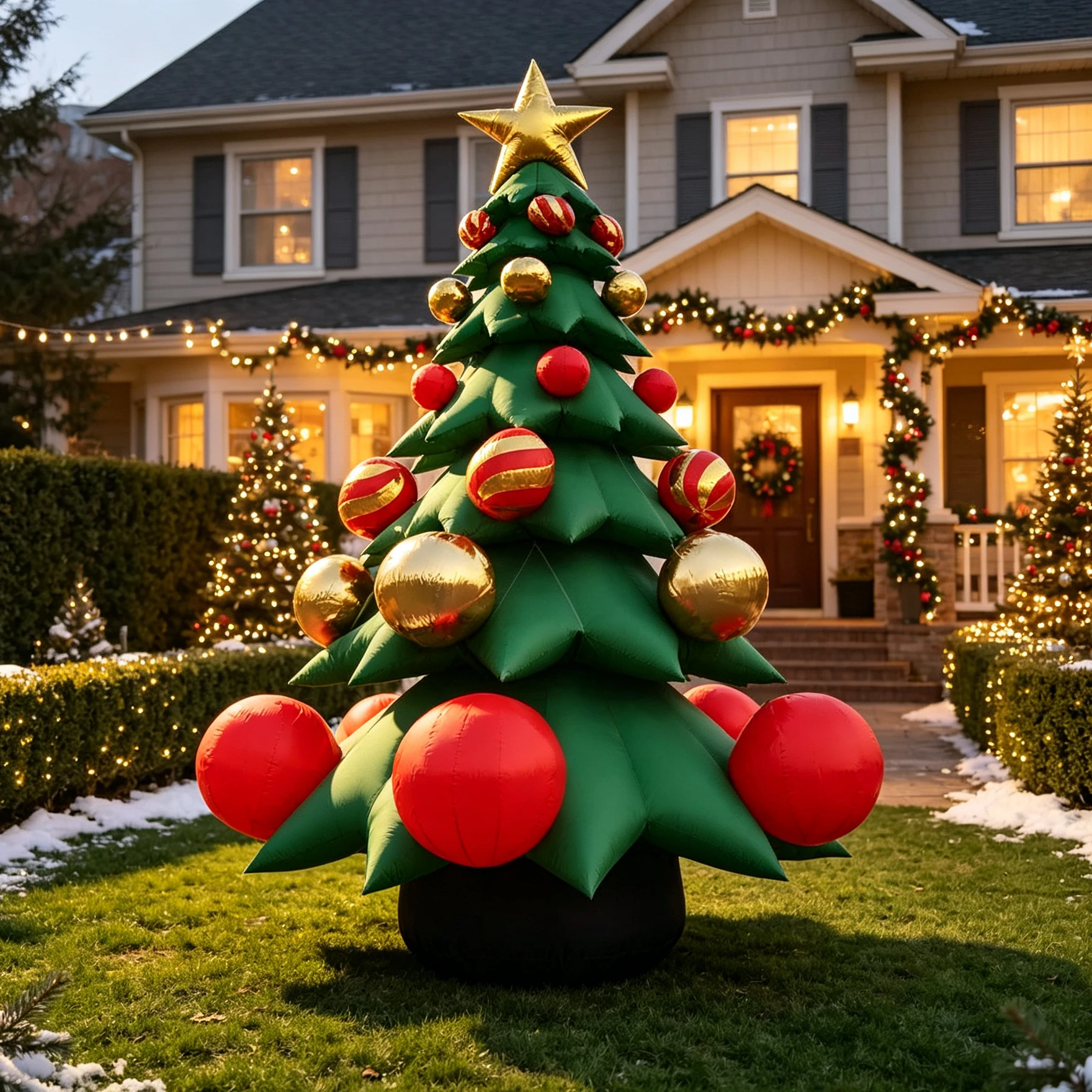 Custom Christmas Inflatable Tree Decoration for Indoor and Outdoor Holiday Celebrations