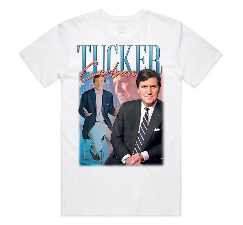 Tucker Carlson Homage T-shirt Unisex T-shirts For Man Woman Short Summer Tees Casual Cotton Luxury Brand