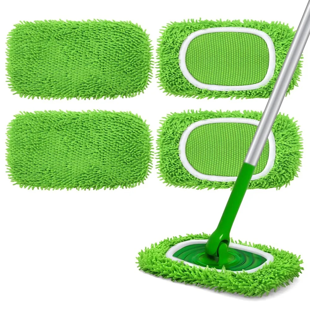 

Reusable Wet Pads Refill for Swiffer Sweeper Mop - for Home Hardwood Surface Mops Floor Cleaning Washable Microfiber Pads.