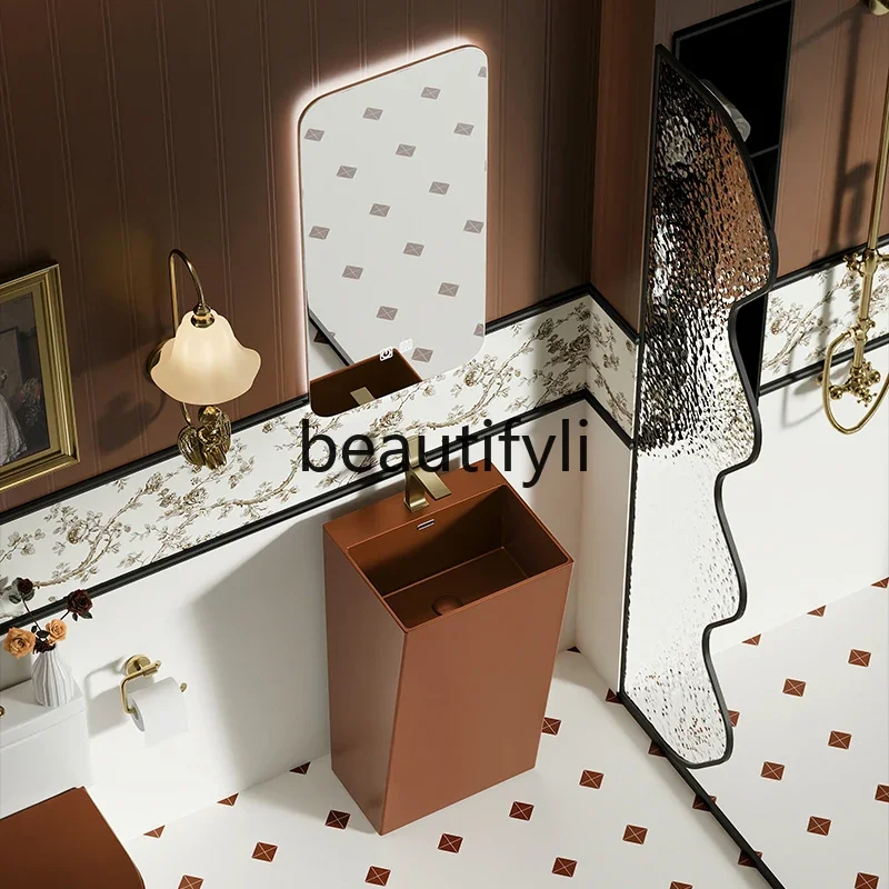 

French Washbasin Retro Washbasin Household Hotel Villa Floor-to-ceiling Washbasin Bathroom