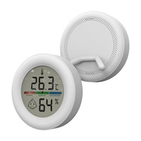 2025 New Round Indoor Thermometer, Factory Direct High Precision Comfort Display, Home Room Temperature Hygrometer with Humidity
