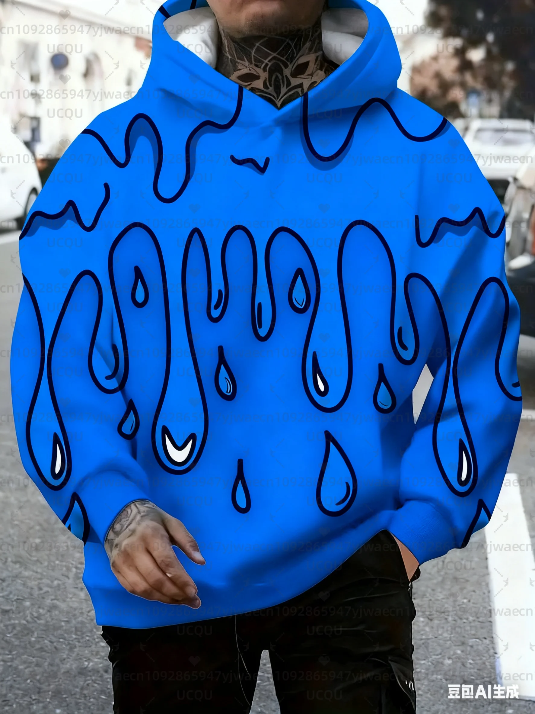 سويت شيرت رجالي بقلنسوة باللون الأخضر النيون والأرجواني، بلوفر بنمط تنقيط سائل يوميًا ورياضة للياقة البدنية في الهواء الطلق، هوديس نسائي #5