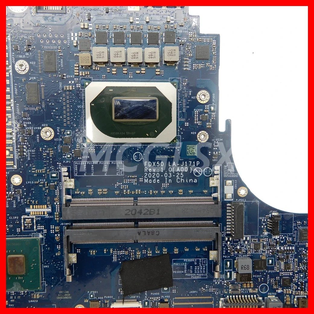 LA-J171P With i7-10850H CPU Notebook Mainboard For Dell Precision 7550 Laptop Motherboard CN 090NVT 100% Tested OK