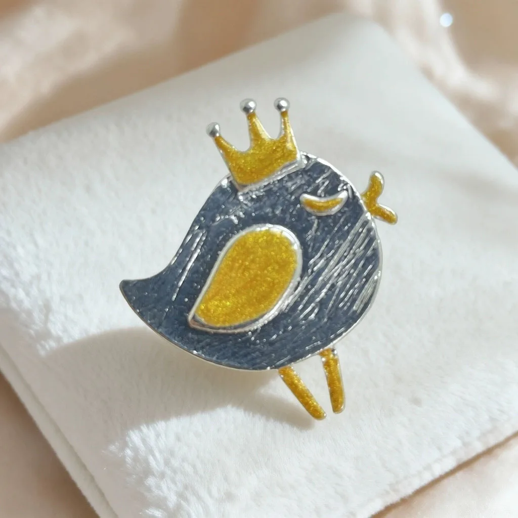 Cute Artistic Small Chicken Breast Needle Fashionable Small Capsule Needle Accessories Hat Badge Fresh Sweet Style Women