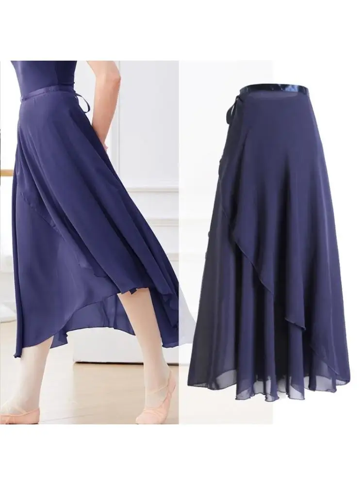 634C Ballet -outfit Lichtgewicht Wrap rok voor dansers vrouwen verstelbare taille stropdassen gymnastiek over sjaal voor - afbeelding 2