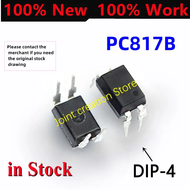 10-100Piece 100% Original PC817B 817B DIP4 optocoupler 817 DIP-4 SOP New IC  In Stock