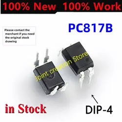 10-100Piece 100% Original PC817B 817B DIP4 optocoupler 817 DIP-4 SOP New IC  In Stock