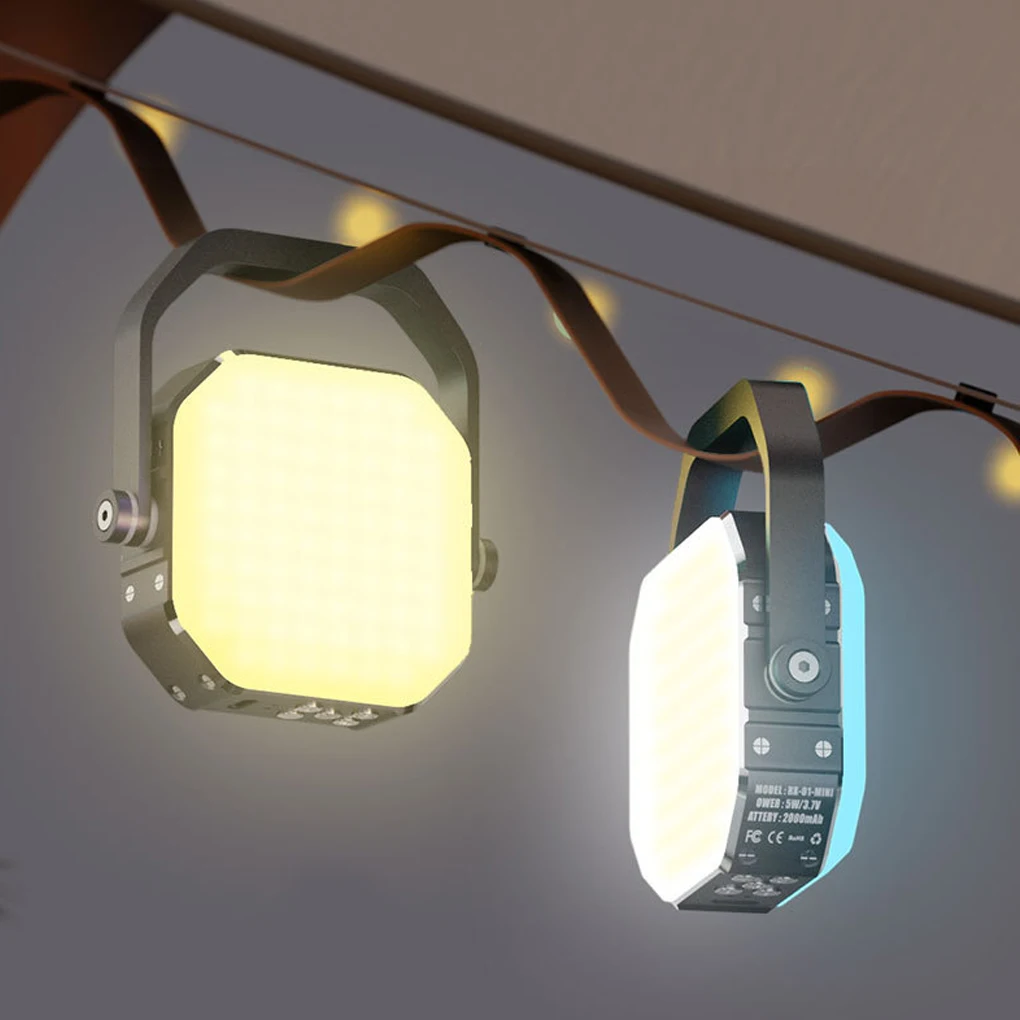 ポータブル USB 充電式 RGB 多機能屋外キャンプライト吊りテントランプピックアップライトビデオ写真用