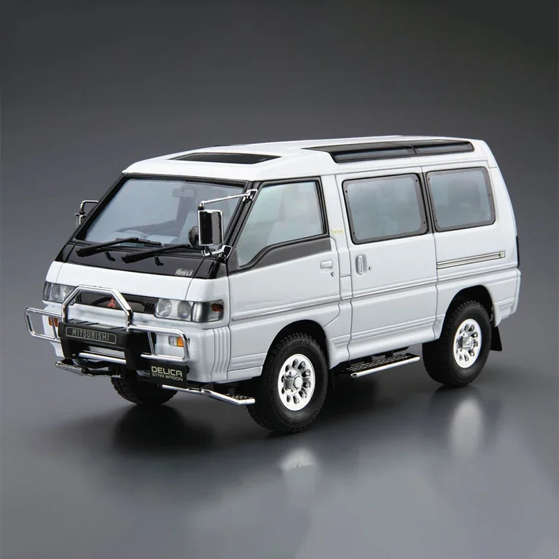 AOSHIMA 06139 1/24 Scale Model Car for Mitsubishi P35W Delica Star Wagon `91 Assembly Model Building Hobby Collection DIY Toys