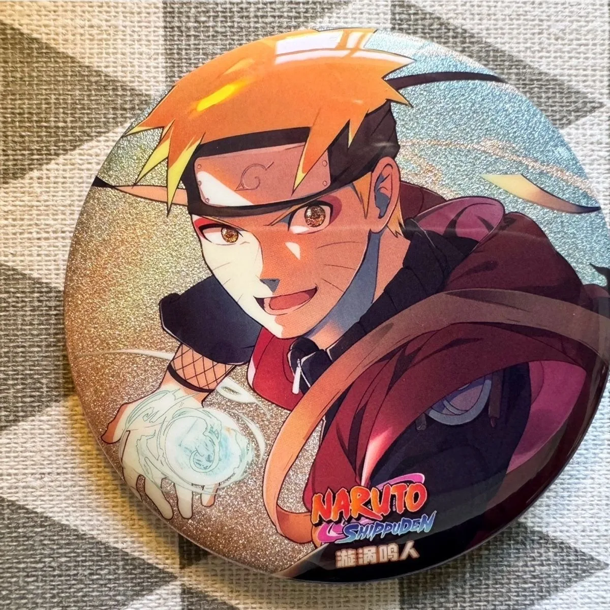 Naruto Flash Badge Brooch Anime Figure Uchiha Sasuke Senju Tobirama Shiny Badge Clothing Backpack Decoration Accessory Gift