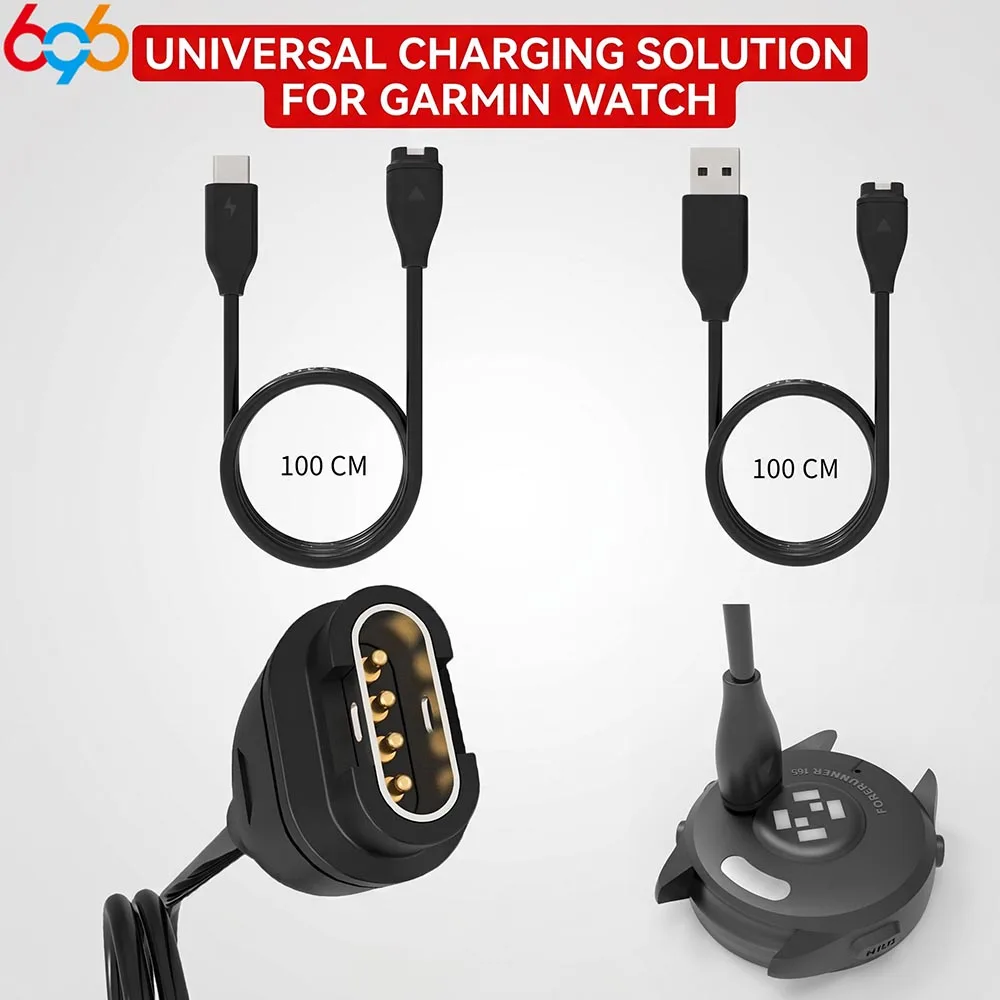 USB‑C Charging & Data Cable for Garmin Watch, Compatible withFenix7 7s 6X55 5X 5S 5PLUS 935 945 540 245 Vivoactive3 35 4