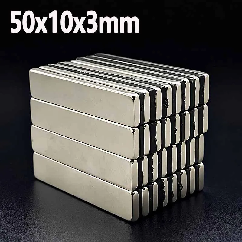 50x10x3mm Magnet Fridge Diy Refrigerator Office Craft Garage Tool Magnet 2/5/20/100pcs Square Block Shape 50*10*3mm Accessory