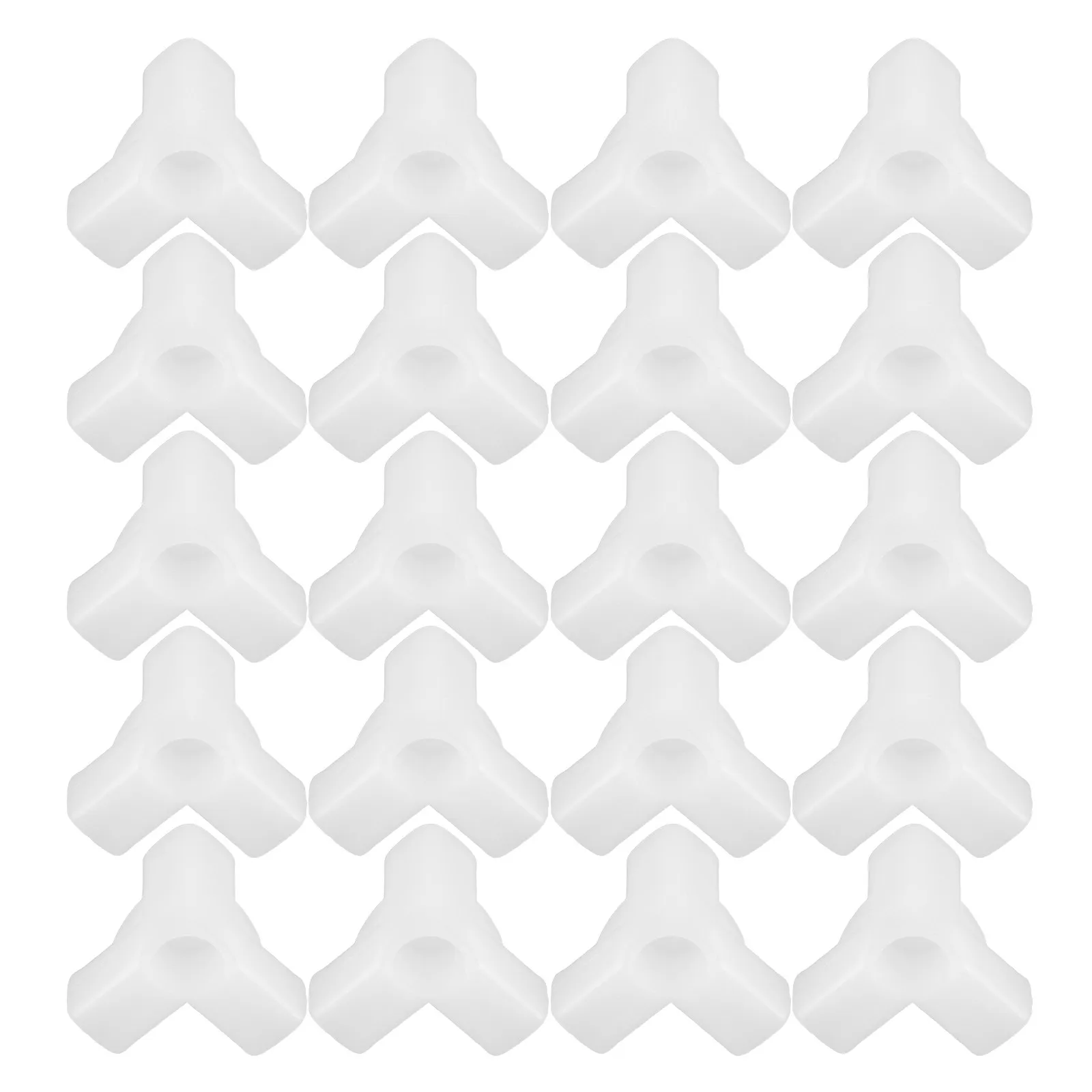 20Pcs 3 Way Wardrobe Plastic Connectors Clothes Rack Replacement Parts for 16Mm Closet Tubing Shoe Rack Furniture Fittings