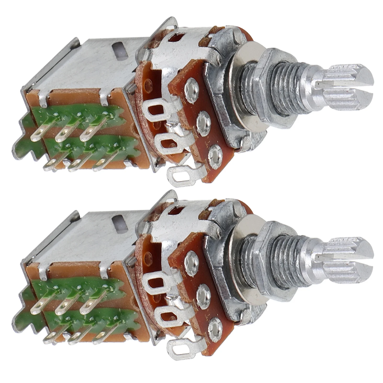 

2Pcs Guitar Volume Control Potentiometers 500k Push Button Electric Bass Audio Taper Potentiometer Parts Accessories