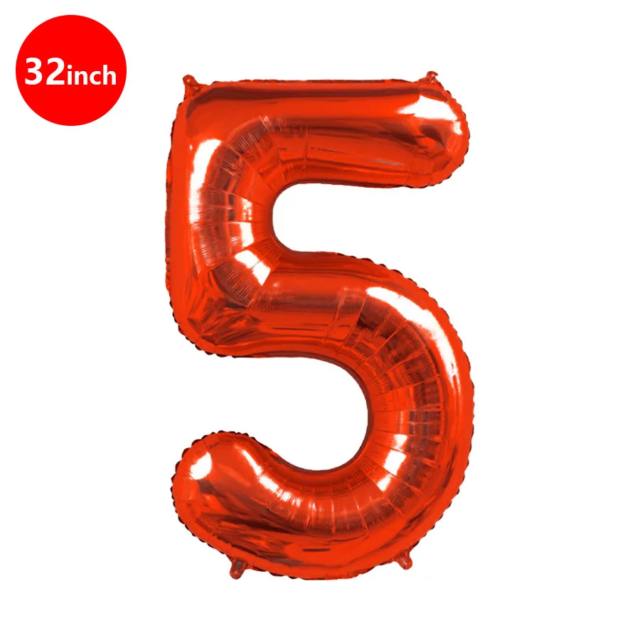 1 Stück 32 Zoll Rot-Schwarzer Aluminium Digitalballon Geburtstagszahl 012345789 Dekorationsballons für Fotografie – Detail 9