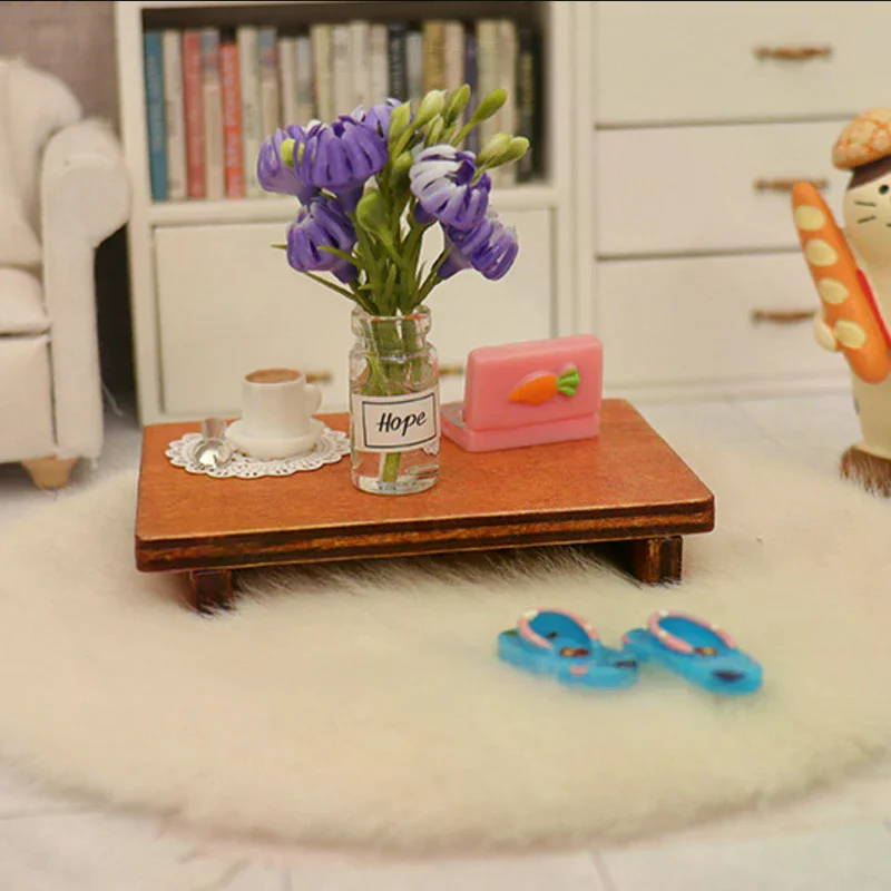 ชุดคอมพิวเตอร์จิ๋ว 1/12 สำหรับบ้านตุ๊กตา โต๊ะเตี้ย แจกัน ของตกแต่งบ้านตุ๊กตา ของเล่นเด็ก ของขวัญ