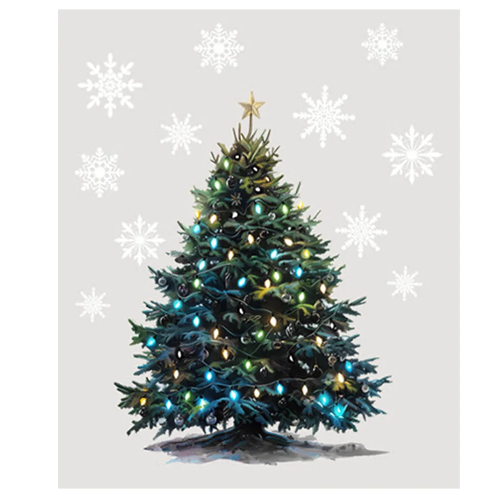 Christmas Tree Window Clings Stickers For Glass Xmas Decals Home Decorations Holiday Christmas Decoration 2025 New Year's Goods