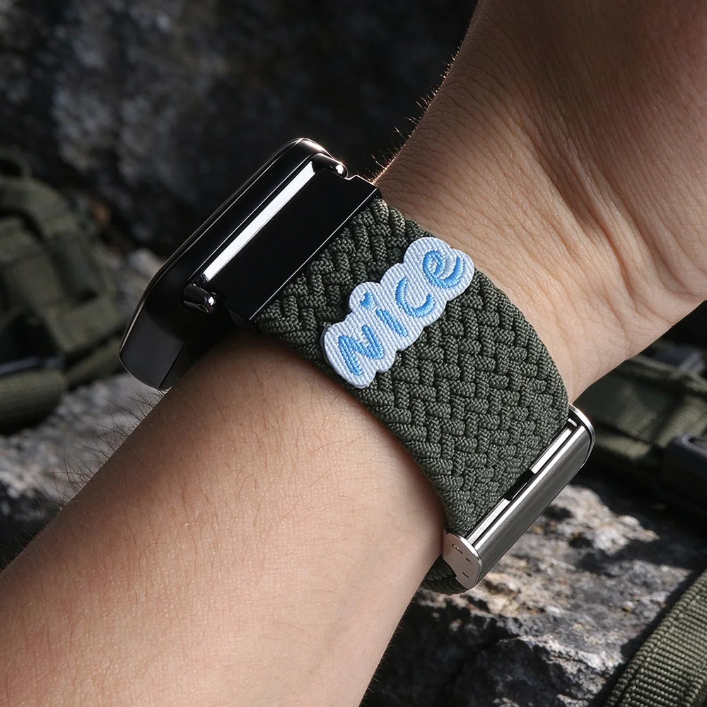 Woven Nylon Nice Elastic Wristband Strap for Xiaomi Watch Mi Band 10 9 8 Pro Breathable Bracelet Redmi Watch 4/5/6 Band