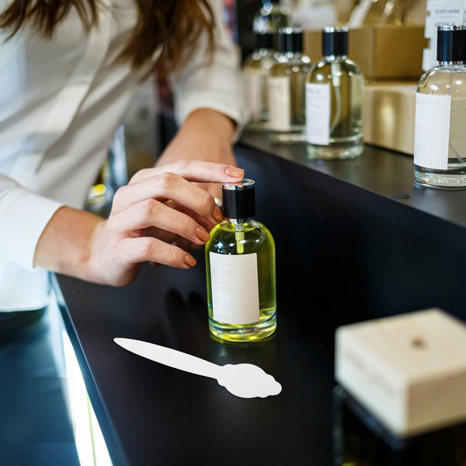 100 قطعة شرائط اختبار العطور ورقة العطر المتاح شرائط عينات العطور فارغة لرائحة الزيوت الأساسية الروائح #3